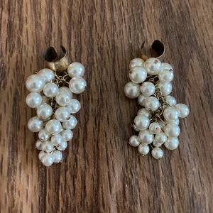 Pair of Vintage matching Pearl Grape Cluster Ear Cuffs